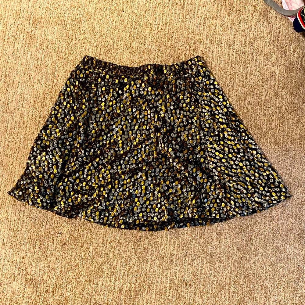Modcloth Just This Sway gold skirt